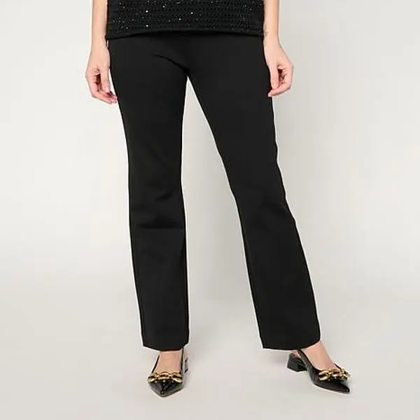 Jaclyn Smith Ponte Knit Pull-On Bootcut Pant
