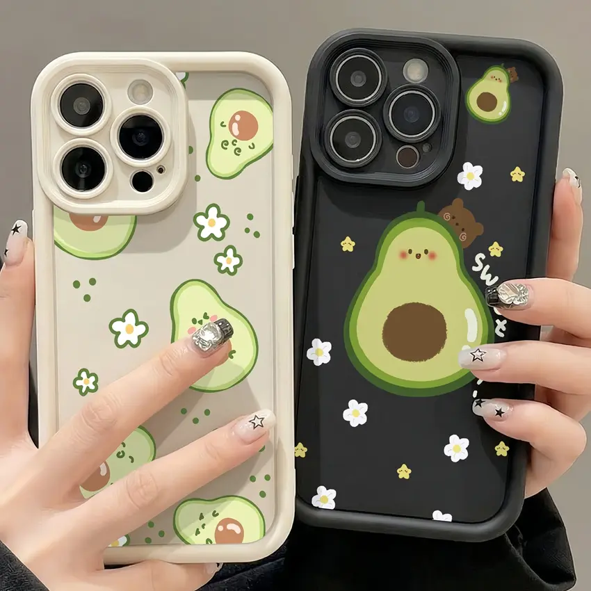 Sky Eye Ladder Protective Casing for iPhone 17/17e/16/16e/15/14/13/12/11/XS Pro Max Devices, Sweet Avocado Design, Durable Shockproof Soft TPU Silicone Back Cover, Anti-slip Grip, Lightweight Slim Fit Phone Accessory, Accessories