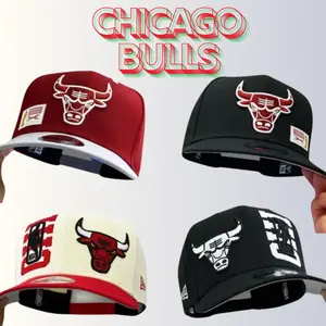 Chicago Bulls Flat Brim Hat | Premium NBA Snapback Cap | Basketball Fan Gift | Red Black White Embroidered Baseball Hat | Streetwear Fashion Accessory | Top Trending Search on TikTok USA