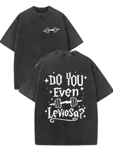 "Do You Even Leviosa?" Gym & Harry Potter Parody Vintage Washed 100% Cotton T-Shirt