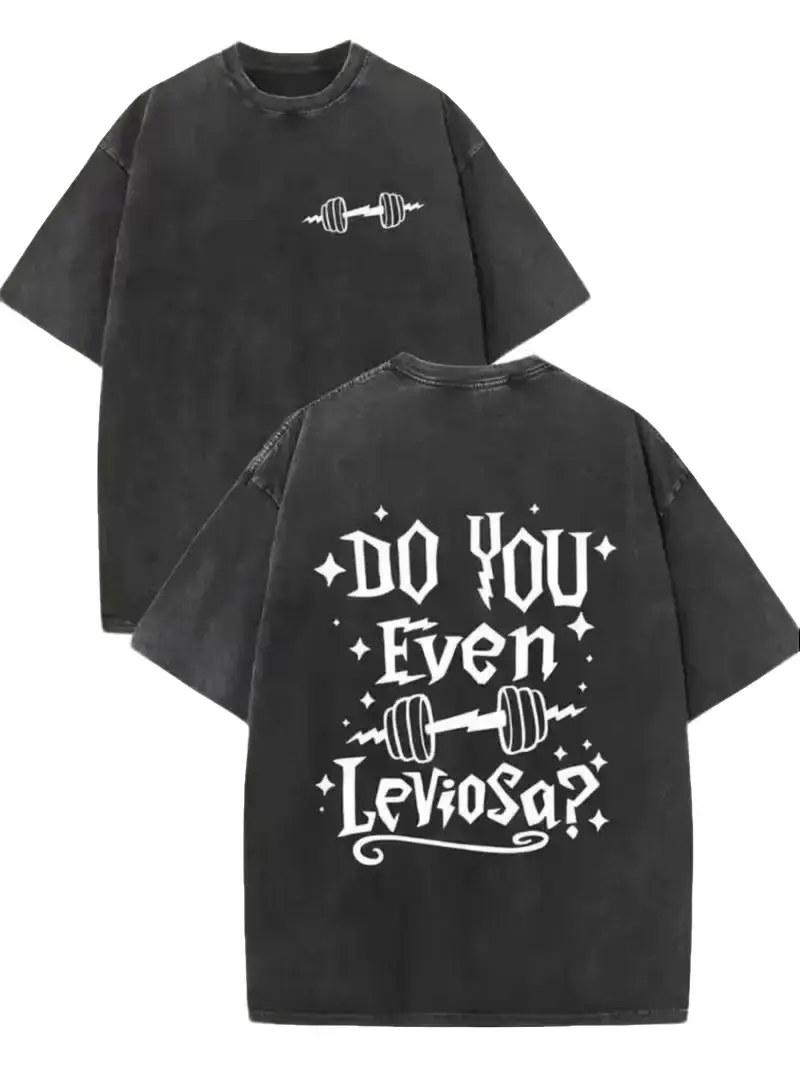 "Do You Even Leviosa?" Gym & Harry Potter Parody Vintage Washed 100% Cotton T-Shirt