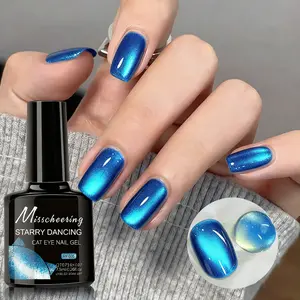 8-color cat-eye nail gel, gel nail polish, reflective cat-eye magnetic nail gel, requires UV LED curing, fashionable nail gel.