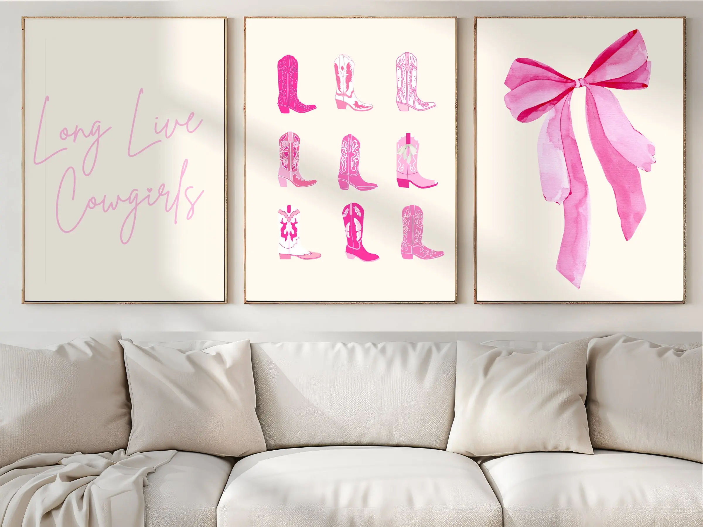 Pink Long Live Cowgirls - Set of 3 posters, Zaakk Posters, Pryyn Music Posters, Country Lyrics Wall  Art, Revival Lyrics Art Print, Minimalistic Black & White, Country-Cowboy Poster, Mountain-Rural-Horse Art, American Heartbreak, Home-Office-Dorm Decor