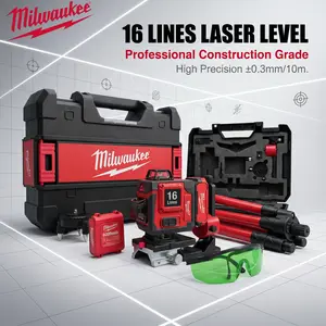 Milwaukee M12 16-Line Laser Level, ±0.3mm for Construction outdoorfun 360 with tripod horizontal meter outdoor tool