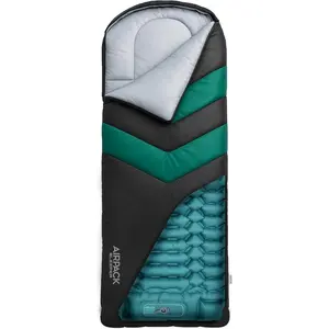Rangland AirPack Sleeper - All-in-One Inflatable Sleeping Bag with Built-in Mattress Pad & Zip-Up Blanket for Camping