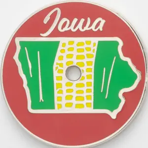 Iowa RIAN Travel Collectible for Keychains Magnets Backpacks Classic Ear of Corn Design Celebrates Iowa's Agriculture and Culture