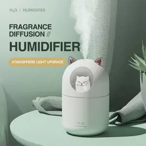 H2O Humidifier 102-XXD06 - Car Diffuser & Micro Humidifier with Upgraded Ambient Light for Dry Burning Prevention Ideal for Household Toilets & Desks