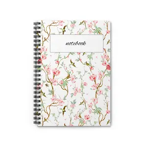 Floral Spiral Notebook - Ruled Line for Daily Planning and Journaling