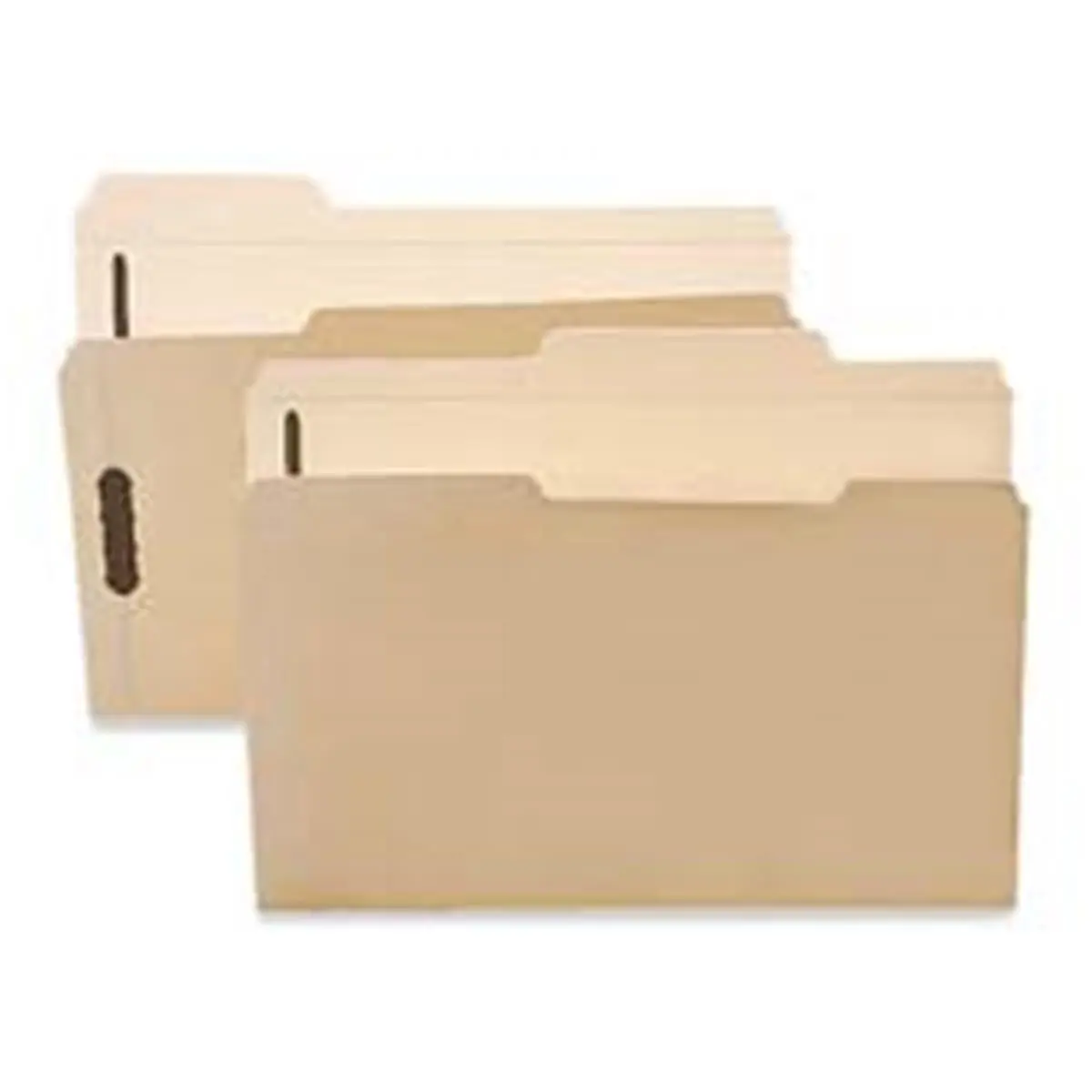 Smead Manufacturing Company SMD14595 Letter-Size Office File Folder, 1.50in. (1-1/2") W-Fold Expansion, 2" Prong B-Style Fasteners (Positions 1 and 3), 14 Point Stock, Assorted, 2-Ply Tabs