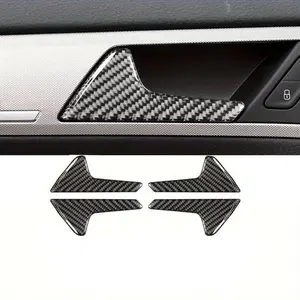 Carbon Fiber Pattern Car Door Handle Cover, Durable Resin Car Protective Accessories, Car Interior Accessories for Volkswagen Golf 7 GTI, Car Interior Decorative, Car Door Decor, Car Door Decals, Car Door Kit