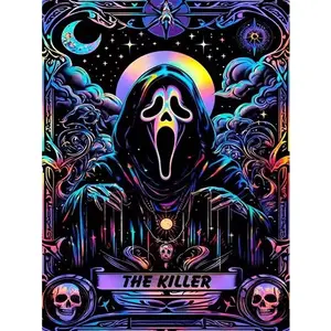 Halloween  Art Kits for Adults. Halloween  Painting kit for Adults Full Drill Round  Art 5D  Dots Suitable Home Wall Decor 12x16inch