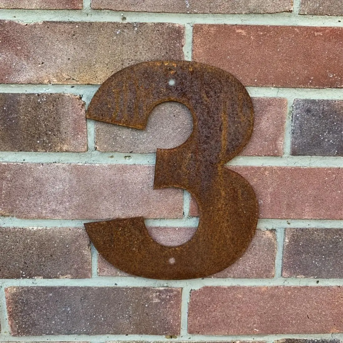 Vintage Rusted Metal Letter & Number Sign, Rustic Design Metal Address Plaque, Door Numbers, Outdoor Wall Decor for Home Garden Yard