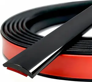 Universal Glossy Black Body Side Molding Trim, Self Adhesive Protection for Cars/Trucks/Vans Body Door Window Bumper and More, W:inch; L:Feet