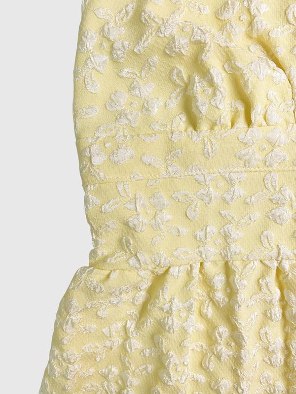 This  Floral Textured Dress is Summer Vacation Vibes Deep V Cutout Tiered Mini Dress Valentine's Day