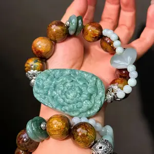 014 Pietersite Jadeite Bracelet 2025 Energy High Quality Fashion Jewelry Feng Shui Beads Magnetic Gift