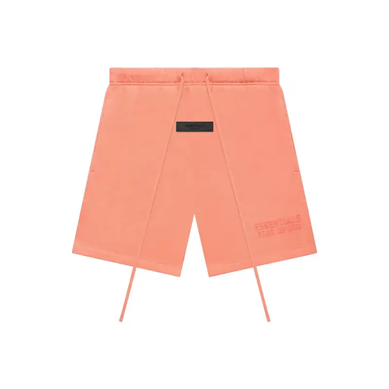 Fear of God Essentials FW22Men's Fleece athletic Vintage Athletic Style Shorts Coral