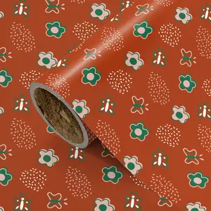 Boho Butterfly Gift Wrap Paper Roll, 43.2cm X 300cm, Ideal for Bridal Shower, Spring Party, DIY Craft Decoration