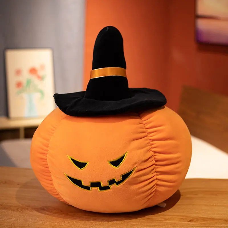 Halloween Plush Toy, Pumpkin Plush, Jack O Lantern Plush, Witch Hat Pumpkin, Halloween Decorations, Fall Decor, Cute Stuffed Toy, Holiday Gift
