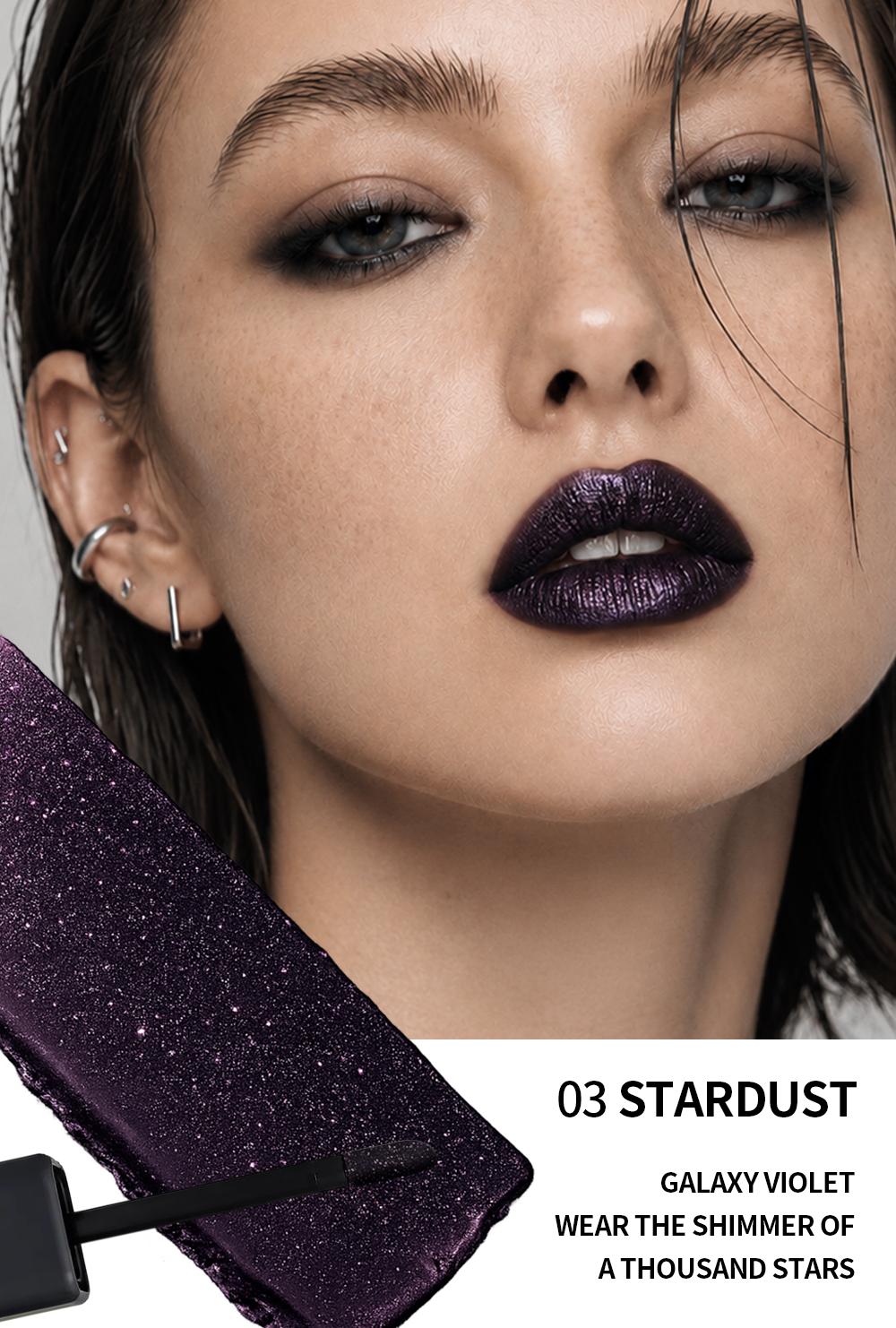 uCoolMe Matte Glitter Flip Mud, Color-Changing Velvet Lip Cream, High Pigment Waterproof Lip Tint, Soft Matte to Sparkling Finish, Long Lasting Moisturizing Lip Makeup, Gothic Bold Shades#tiktokshopbacktoschool