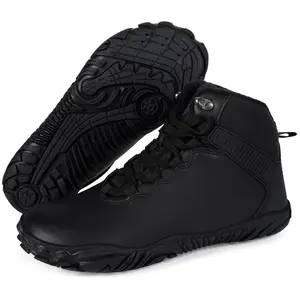 Womens Mens Barefoot Boots | Waterproof Winter Snow Boots | Warm Ankle Booties with Arch Support | Wide Width Hike Work Shoes | Zero Drop Sole |