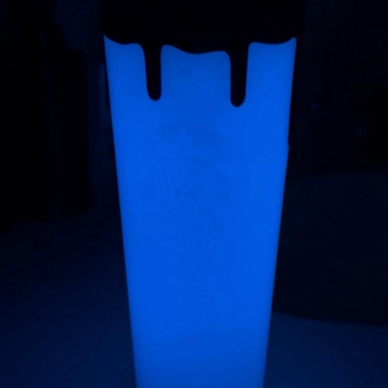 Starbucks Tumbler GLOW-IN-THE-DARK PURPLE SLIME DRIP 24oz VENTI COLD CUP