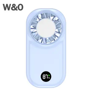 W&O Mini Portable Desk Fan, 4 Speeds Quiet Rechargeable [10H Max Cooling Time], 180° Adjustable Battery Powered Personal for Travel, Office, Gifts for Students