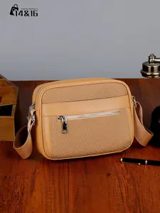 Business Commuter Messenger Bag for Men, Fashion Casual PU Leather Shoulder Bag, All-Season Square Crossbody Backpack, Everyday Bags