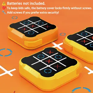 3-in-1 Sensory Tic Tac Toe Handheld Puzzle Console Kids Ages 3-12 Portable Travel Electronic Toy Halloween