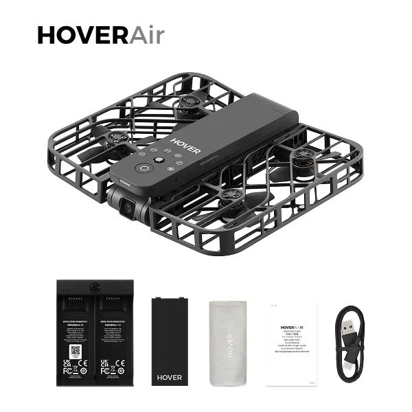 HOVERAir X1 Pocket-Sized Self-Flying Camera Lightweight Quadcopter with 5 Pre-Programmed Flights Foldable Design 125g Portable Electronic Handbag Mechanical Recording Drone