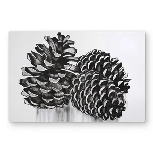 Begin Home Decor C1MP121860FEKI 12 x 18 in. Three Small Pine Cones Wall Art - Botanical Rustic Metal Print Decor