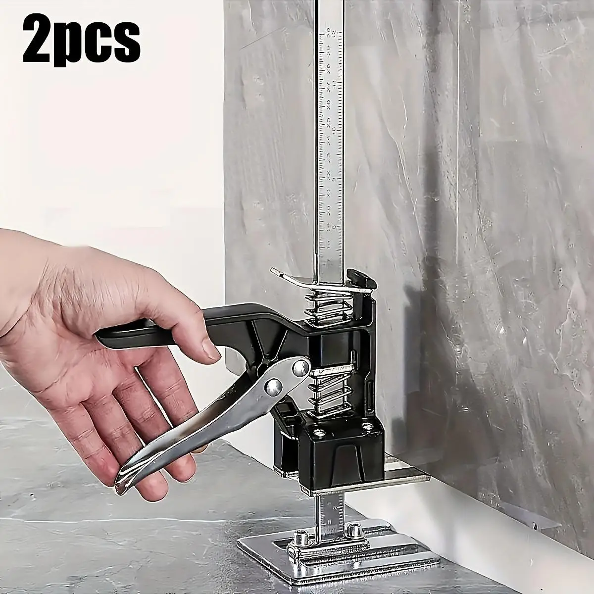 Labor Saving Tool, 15.5 Inch Portable Height Adjustable Lift Jack, Precision Clamping Hand Device For Drywall, Tile Locator, Furniture Door Lifter