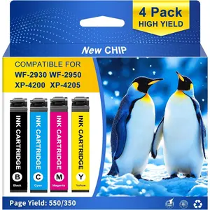 Remanufactured Ink   for Epson 232 Combo Pack 232XL 232 XL T232XL  for Epson Expression  XP-4200 XP-4205 WF-2930 WF-2950 Printer Ink (4 Pack, Black Cyan Magenta Yellow)