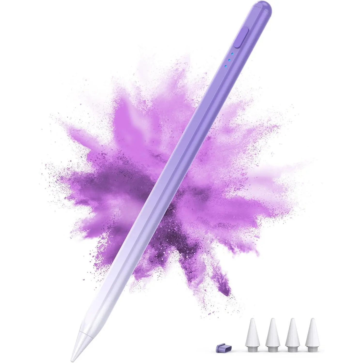 P-KSP06   Stylus Pen for iPad 2018-2025, 15Mins Fast Charge for Apple Pencil, Palm Rejection, Compatible with iPad 10/9/8/7/6, iPad Pro 12.9"/11"/13" M4, iPad mini 6/5, iPad Air 5/4/3/11"-13" M2 Computer Tablet