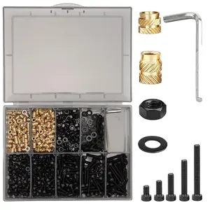 630 count M3 Threaded Insert Assortment Kit - Heat Set Inserts, Hex Nuts, Washers, Socket  Cap Screws - M3 Fasteners for  Printing, Compatible with PLA/ABS, Organized in Plastic Box
