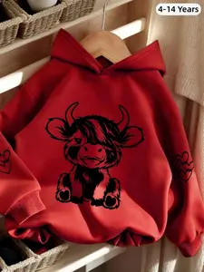 Girls' Casual Printed Hoodies With Hoodies For Autumn And Winter Students' Young Children's Clothing- Bright Hoodies Bring Color And Joy To Every Child's Life! Hoodies Tween Girl Clothes