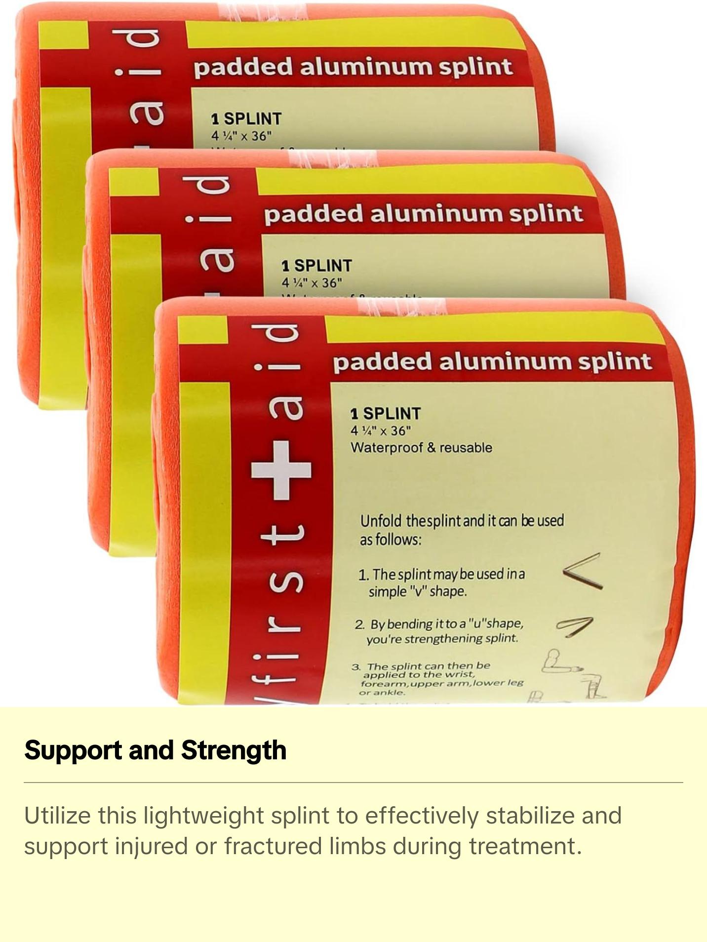 Ever Ready First Aid Universal Aluminum Splint, 36 Inch Rolled, 5 Ounce