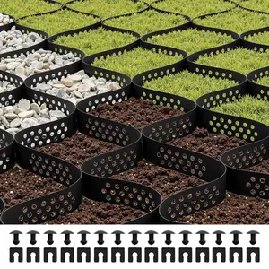 fathersdaygift VEVOR Gravel Grid, 2 Inch Depth, 16.4x 6.5 FT/ 5000x 1980 mm, 1880 LBS Per Sq ft Grass Ground Retainer, Permeable Geo Grids Driveway Stabilization, for Garden, Patio, Walkway, RV Parking Slopes
