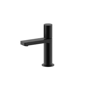 Aquamoon Barcelona Collection Single Lever Bathroom Vanity Faucet Matte Black/Rose Gold Finish Adjustable Flow Control