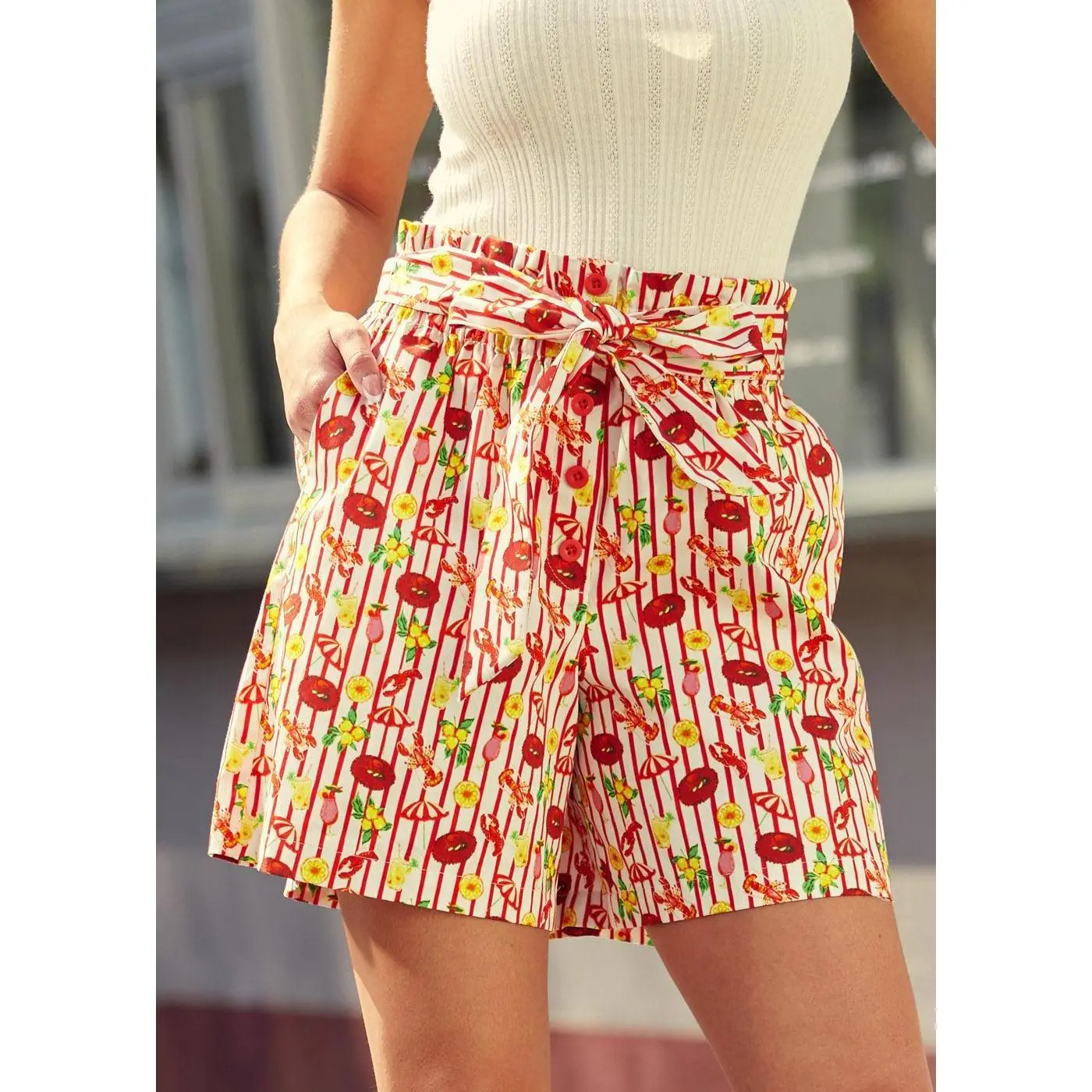 ModCloth Tie the Knot Paperbag Waist Shorts