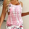 Women's 2-Piece Quick Dry Floral Tankini Set - High Waist Tummy Control, Sports-Themed, Cheeky Bottoms for Beach Sports, Surfwear, High Waist Tummy Control Women's Tankinis Set, Sports-Themed Women's Tankinis Set