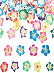 3D Flower Shaped Beads, Mixed Color Frangipani Beads, DIY Jewelry Making Supplies for Bracelet Necklace Earrings Making