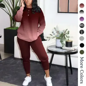 Two Piece Outfits For Women Casual Long Sleeve Sweatsuits Jogger Tracksuits Lounge Sets With Pockets