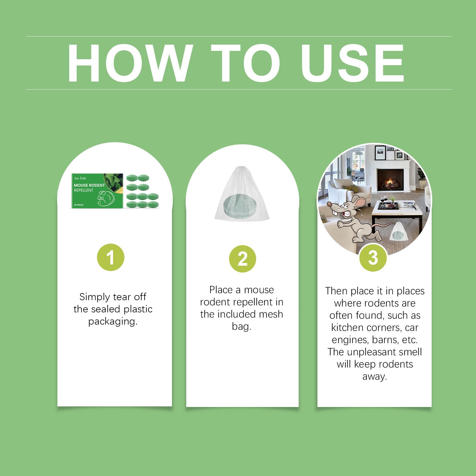 10 Packs Popular Natural Rodent Repellent Balls! Infused with peppermint and lemon oil, these balls effectively deter squirrels, rats, spiders, and other pests. Safe, long - lasting, and easy - to - use for both indoor and outdoor applications.