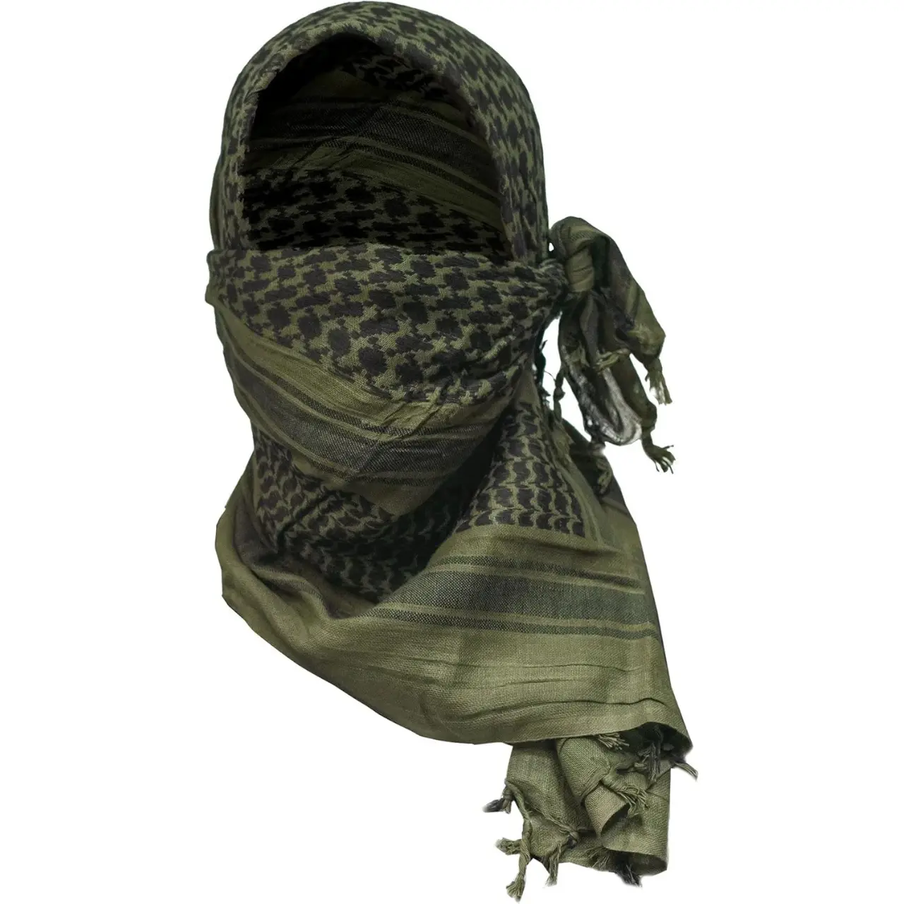 100% Cotton Shemagh Tactical Scarf Middle Eastern Desert Hood Bandana Keffiyeh Military Style