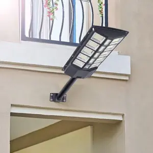 Outdoor Solar Lights Waterproof IP65 with Human Sensor Duak to Dawn Remote Control Wall or Pole Mounted Solar Powered Garden Lighting