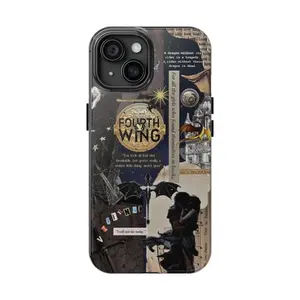 Fourth Wing Phone Case Dragon Book Iron Flame Aesthetic Art Clear Protective Cover for iPhone 17 16 15 14 13 12 11
