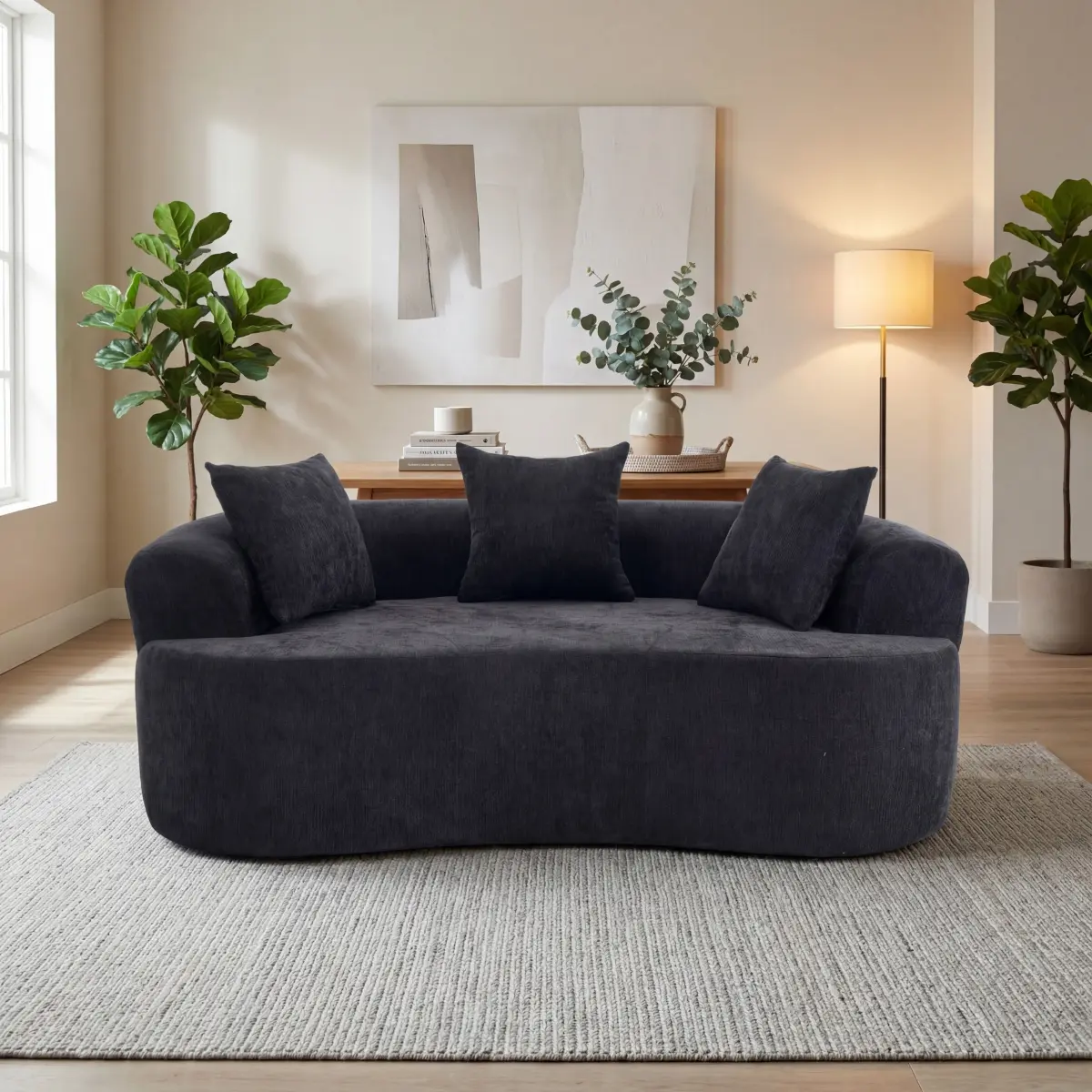 Black + Foam+Spring + Space + 3 Seat