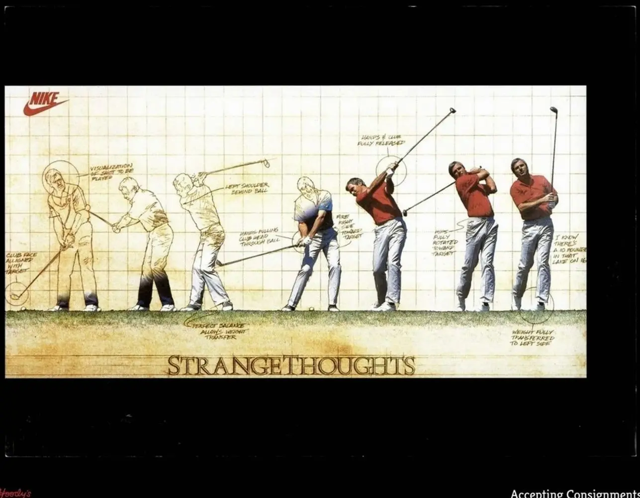 1982-92 Nike 5x7 Poster Cards #291543 Strange Thoughts (1988) Curtis Strange