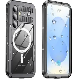 IP68 Waterproof Smartphone Case for Samsung Galaxy S25 Ultra, Teal, 12FT Underwater Protection, Military Shockproof, MagSafe-Compatible, Built-In Screen & Lens Protector, Full Body Coverage, Cellphone Handheld Wireless Accessories