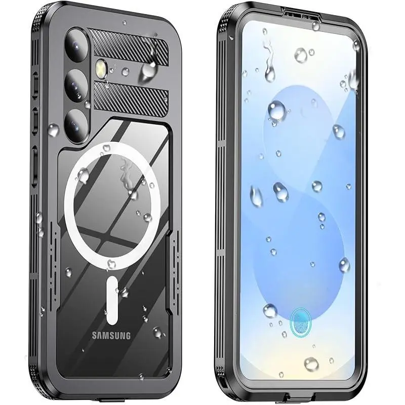 IP68 Waterproof Android Casing for Samsung Galaxy S25 Ultra (Teal) - 12FT Underwater Protection, Military Shockproof, Magnetic MagSafe-Compatible, Built-In Screen & Lens Protector, Full Body Coverage, Fingerprint-Accessible, Easy Installation Accessory, A